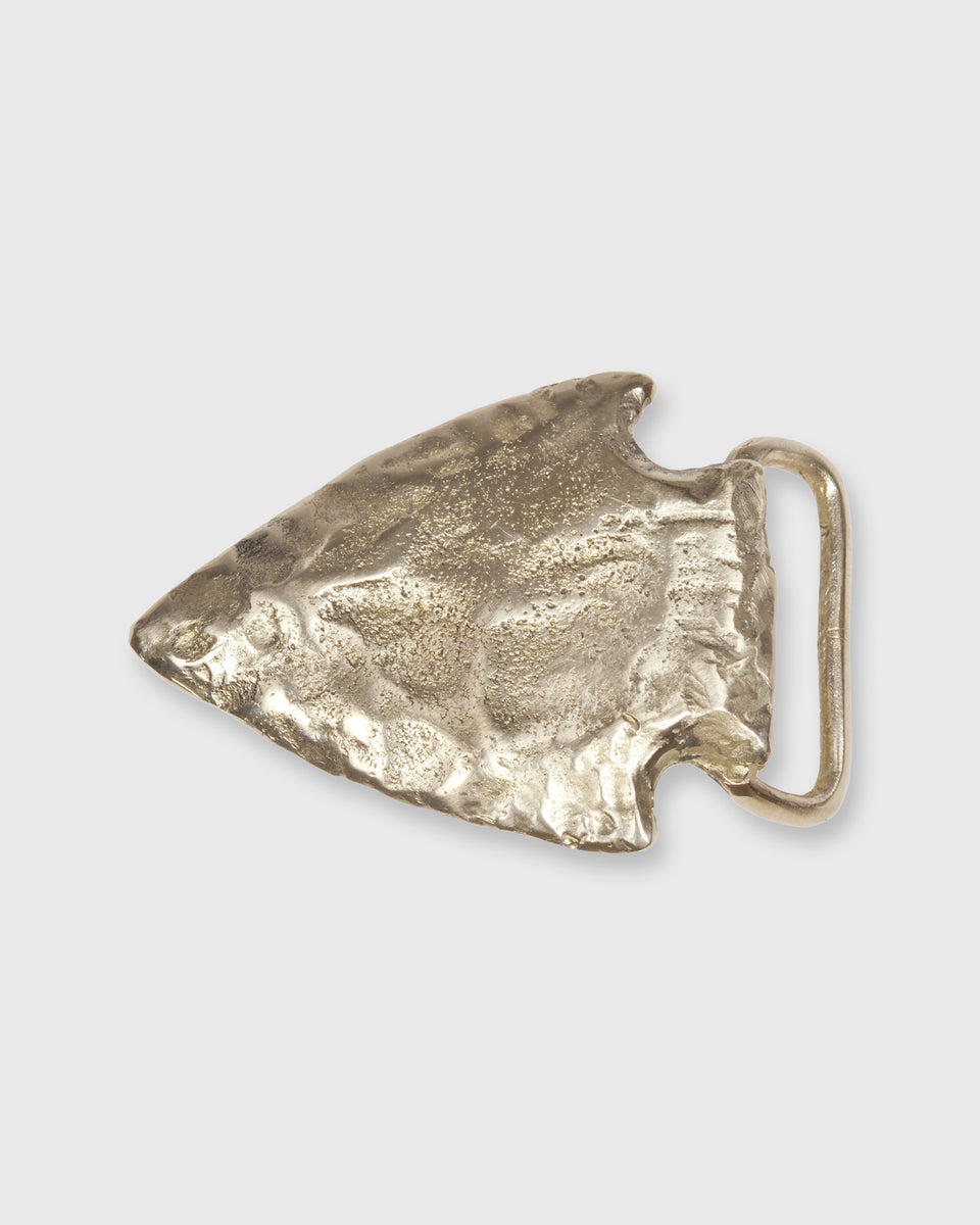 Vintage Solid Brass Arrowhead Belt Buckle Hammered Texture Western 3 Inch Wide Vintage Solid Brass Hand Made Hippie Brutalist Arrowhead  main image 3