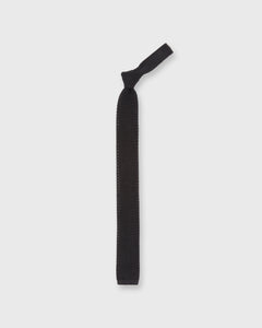 Silk Knit Tie in Black