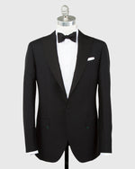 Load image into Gallery viewer, Kincaid No. 3 Peak Lapel Tuxedo Black Wool Mohair with Silk Grosgrain Trim