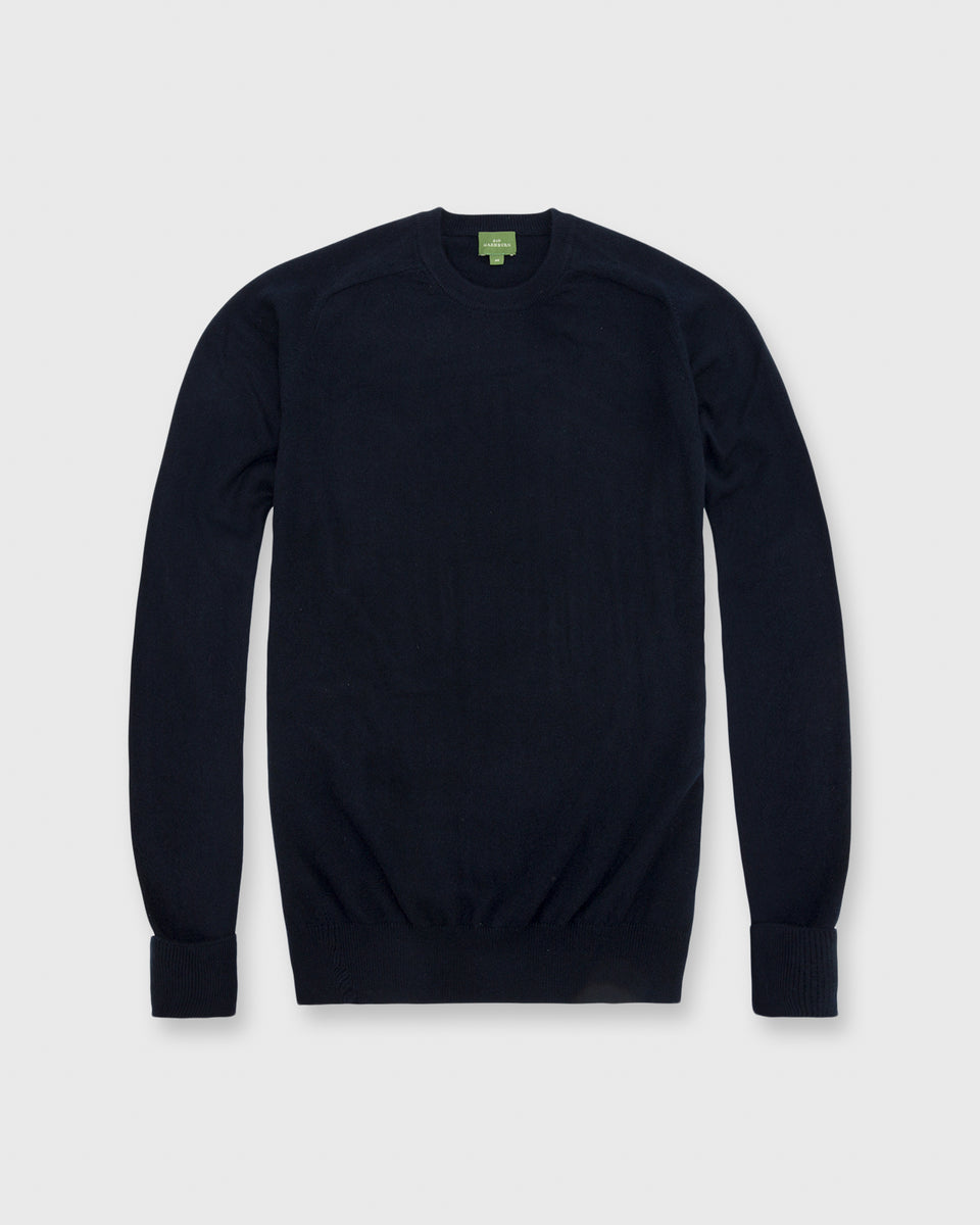 SATUR ネイビー セーター M Classic Crewneck Sweater in Navy Cashmere | Shop Sid Mashburn