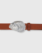Load image into Gallery viewer, Oyster Shell Belt Buckle Sterling Silver