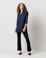 Load image into Gallery viewer, Designer Tunic in Navy Poplin
