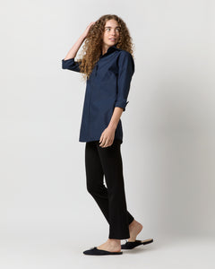 Designer Tunic in Navy Poplin