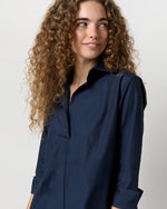 Load image into Gallery viewer, Designer Tunic in Navy Poplin
