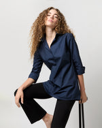 Load image into Gallery viewer, Designer Tunic in Navy Poplin
