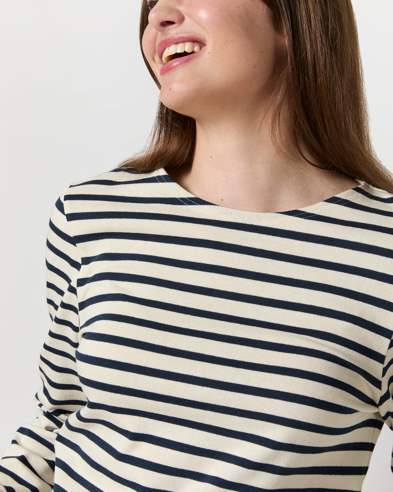 Modern Meridien Tee in Ecru/Marine Stripe