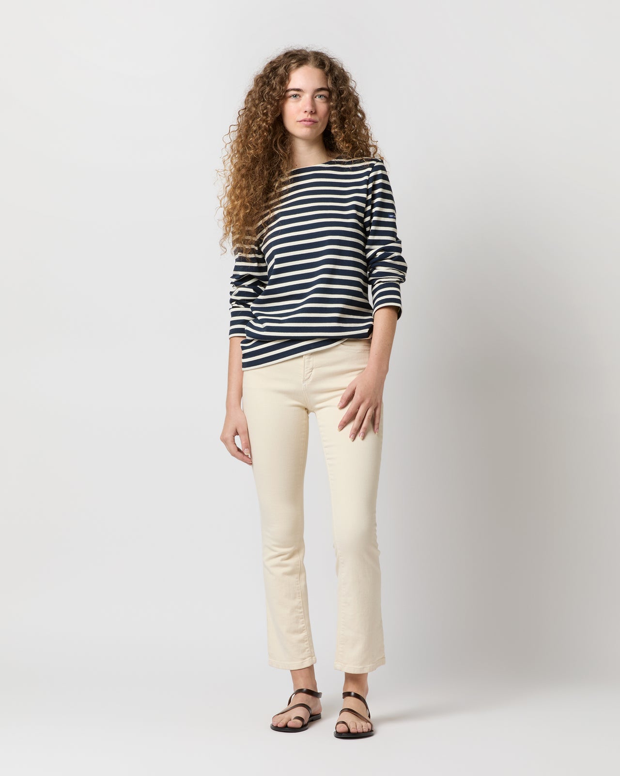 Modern Meridien Tee in Marine/Ecru Stripe