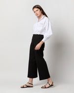 Load image into Gallery viewer, Faye Wide-Leg Cropped Pant in Black Ponte Knit
