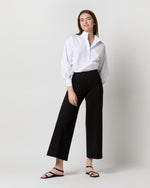 Load image into Gallery viewer, Faye Wide-Leg Cropped Pant in Black Ponte Knit
