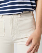 Load image into Gallery viewer, The Hustler Patch Pocket Flood Jean in Cream Puffs
