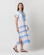 Load image into Gallery viewer, Gasira V-Neck Caftan in Eshe Blue

