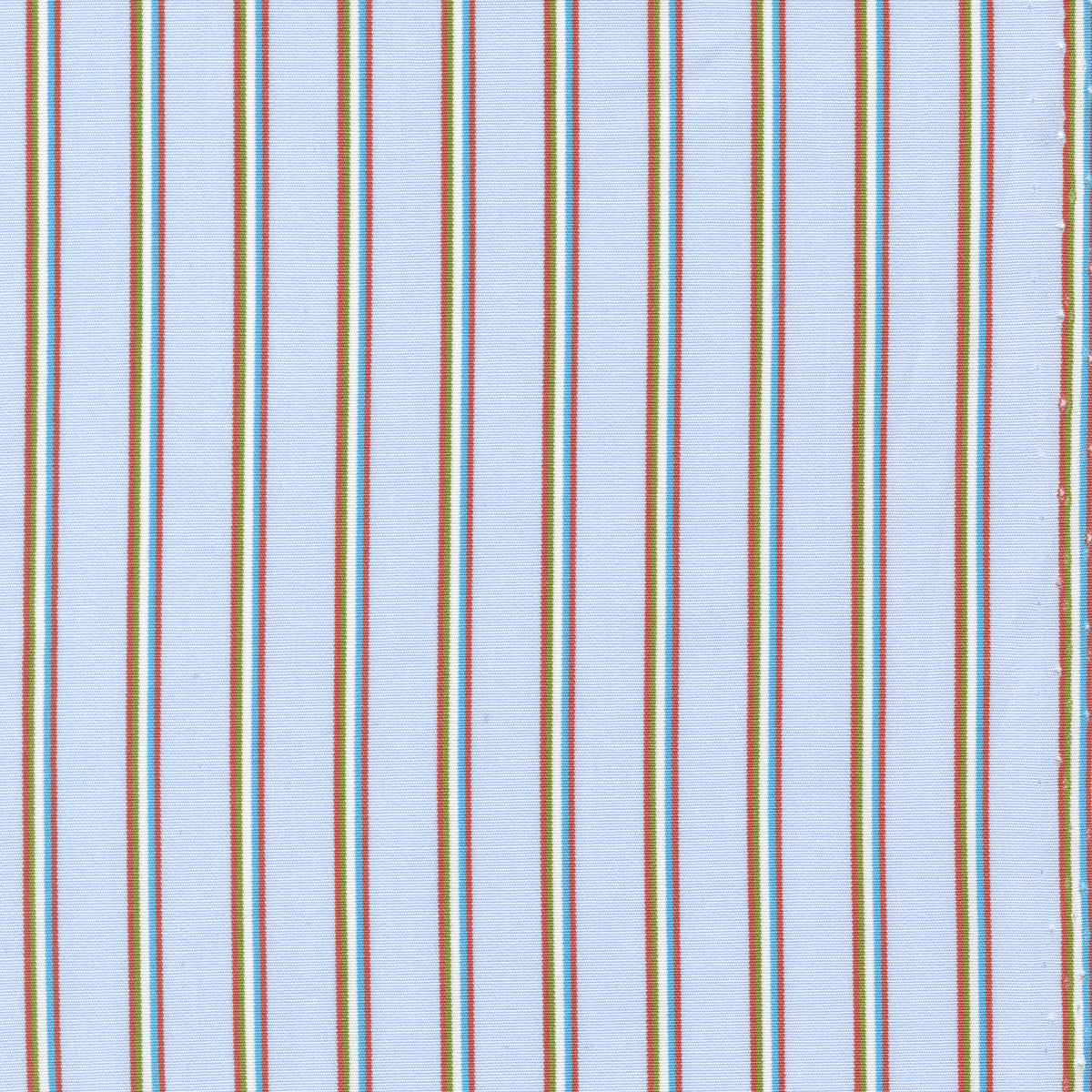 Made-to-Measure Shirt in Sky/Orange/Olive Multi Stripe Poplin