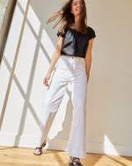 Load image into Gallery viewer, Coco Patch Pocket Jean in White Stretch Denim
