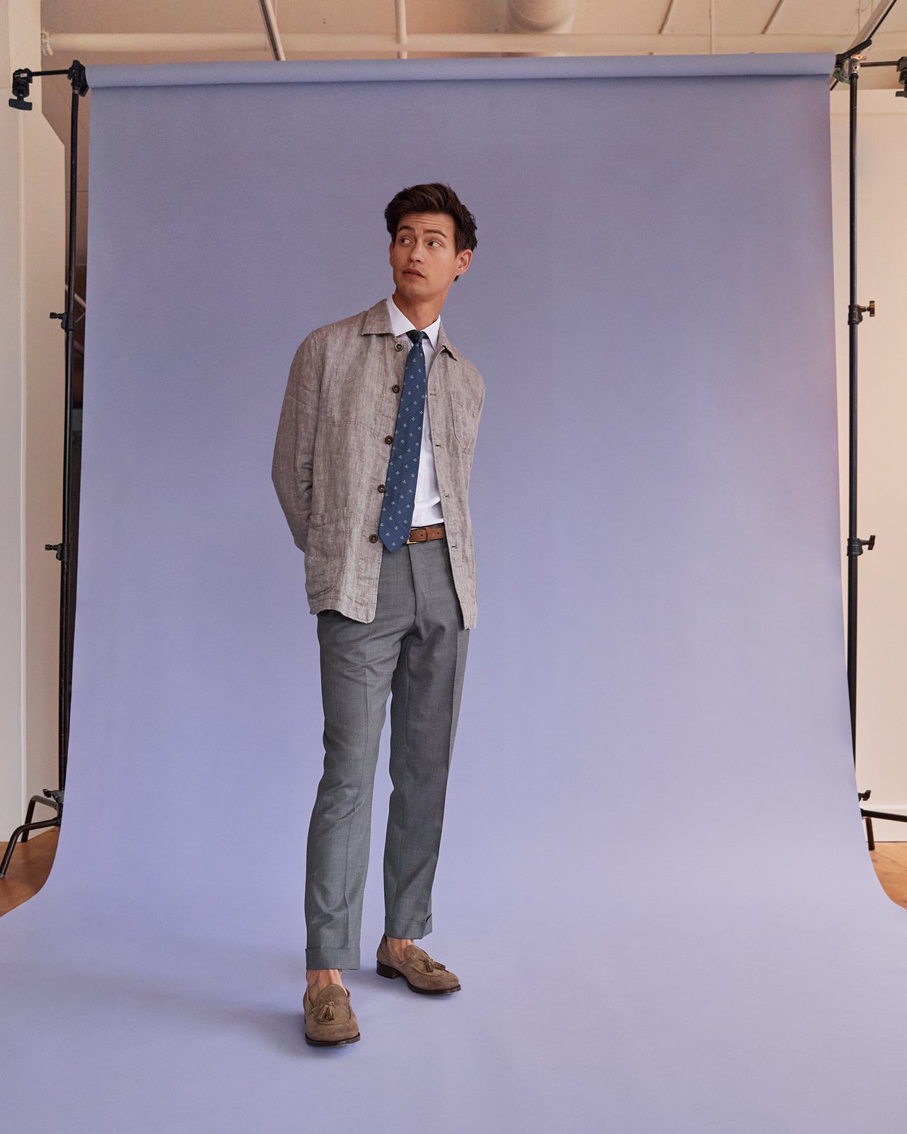 grey dress trousers Dark Grey Stretch 3 Ply Fresco Dress Pant