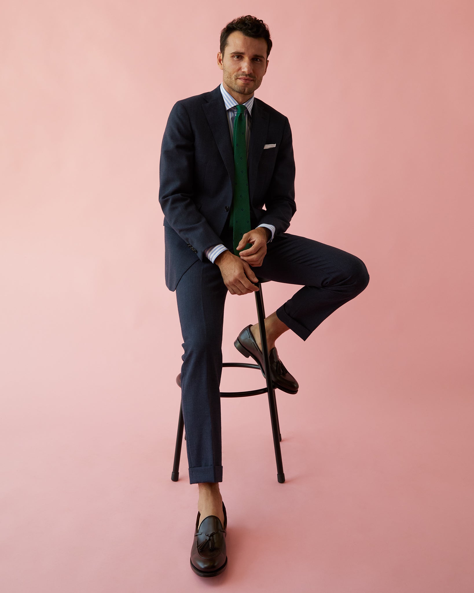 Kincaid No. 3 Suit in Air Force Blue High-Twist