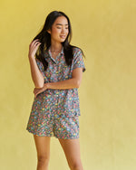 Load image into Gallery viewer, Jasmine Pajama Shorts Set in Blue Multi Clare Rich Liberty Fabric
