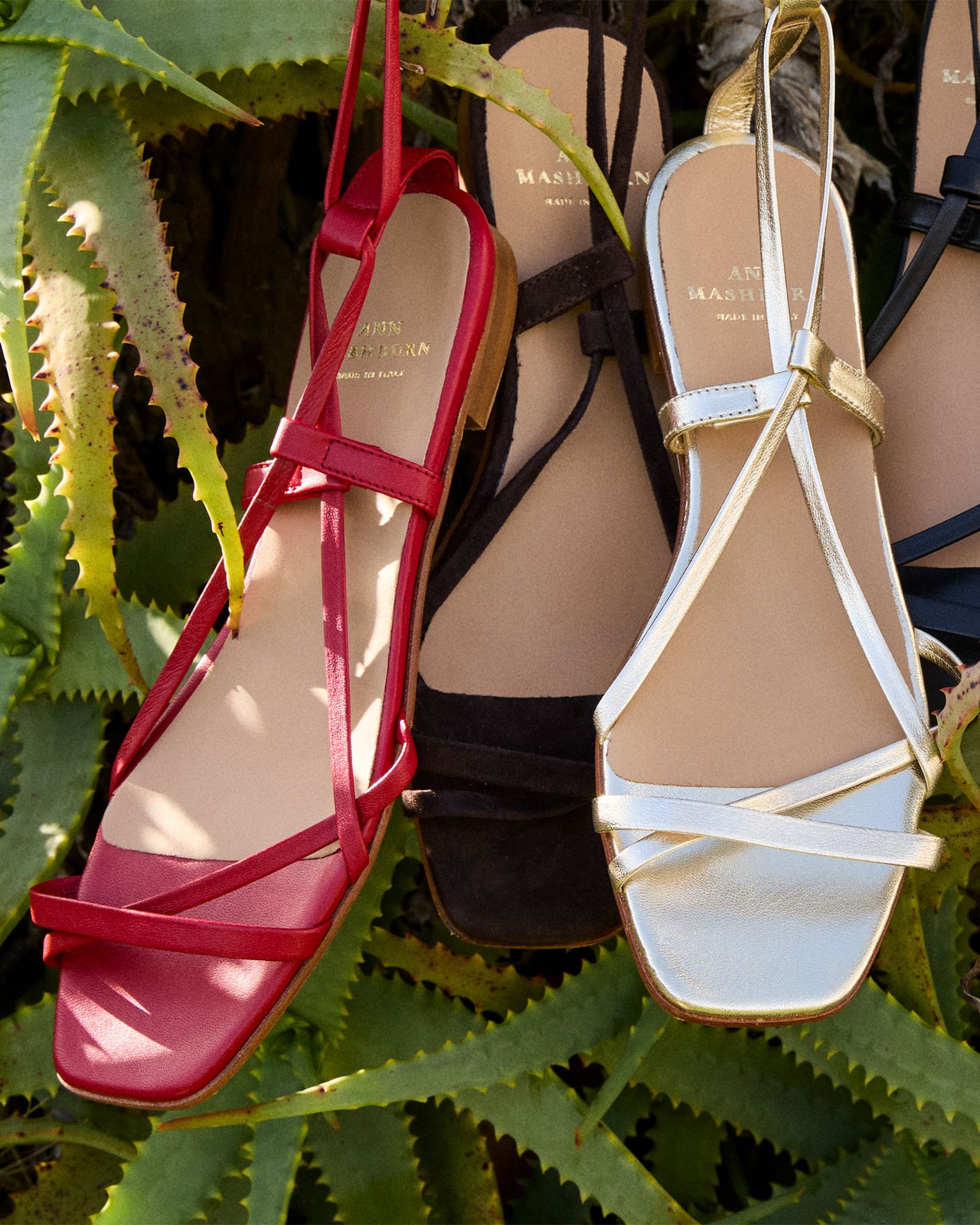 Chloe Tie Sandal in Platino Leather