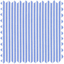 Made-to-Order Icon Shirt in Sky Small Bengal Stripe Poplin