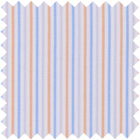 Made-to-Measure Shirt in Blue/Persimmon/Lavender Stripe Poplin