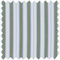 Made-to-Measure Shirt in Olive/Sky Stripe Poplin