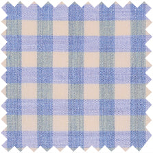 Made-to-Measure Shirt in Heather Sky/Mango Gingham Poplin