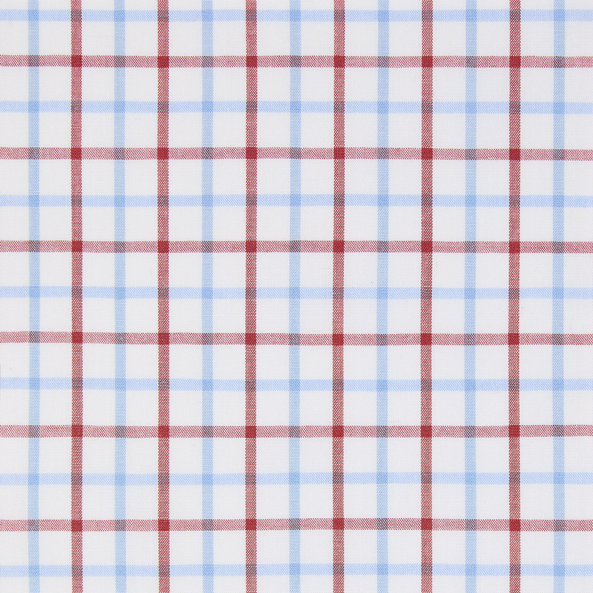 Made-to-Measure Shirt in Berry/Blue Tattersall Poplin