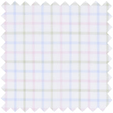 Made-to-Measure Shirt in Pink/Sky/Green Tattersall Poplin