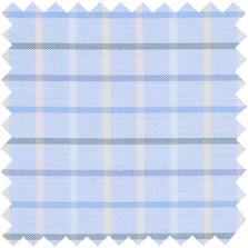 Made-to-Measure Shirt in Heather Sky/Green/Blue Multi Tattersall Poplin