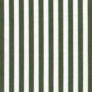 Made-to-Order Fabric in Dark Olive Awning Stripe Poplin