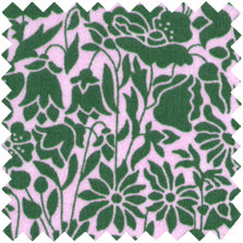 Made-to-Order Fabric in Green/Rose Poppy Day Liberty Fabric