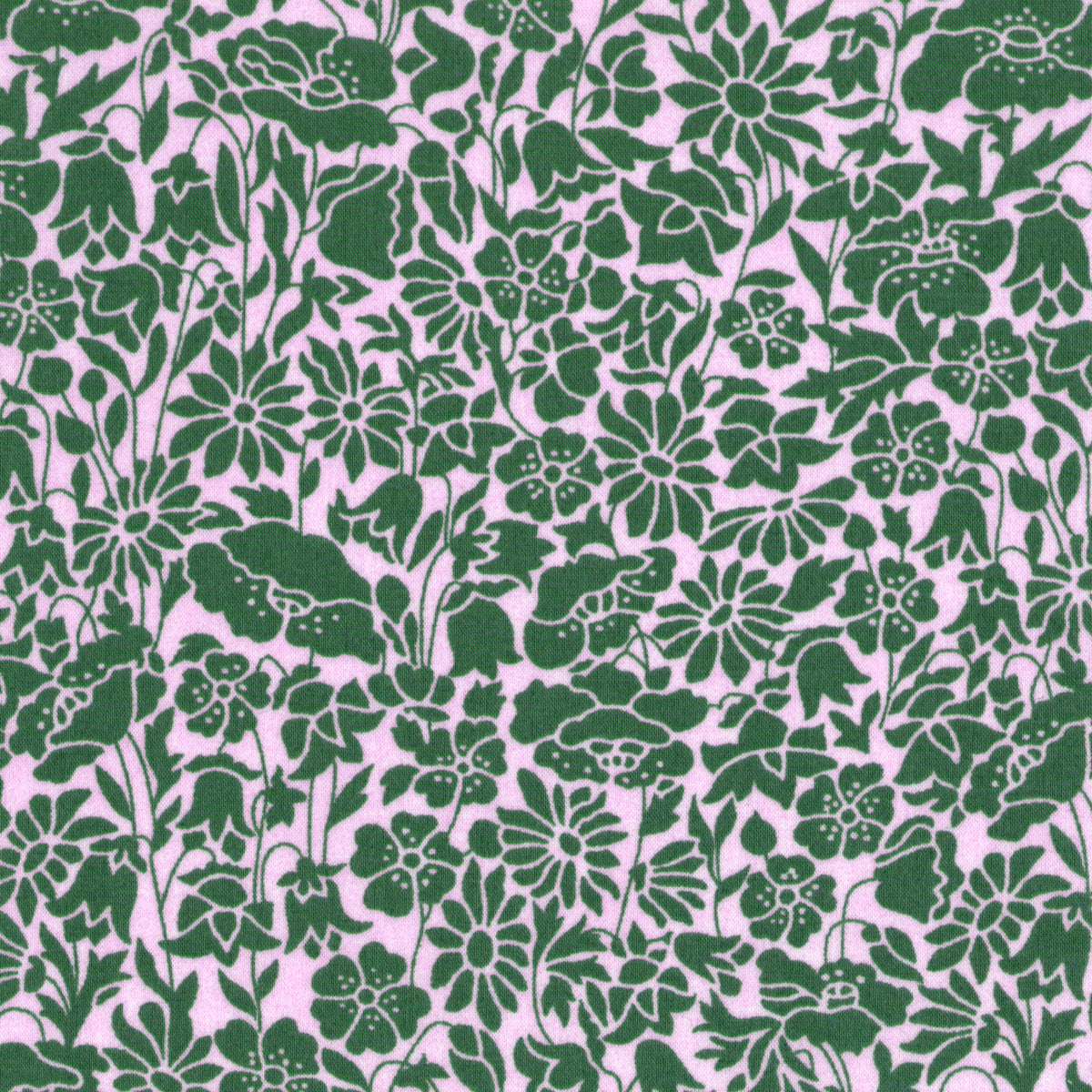 Made-to-Order Fabric in Green/Rose Poppy Day Liberty Fabric
