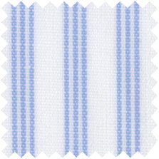 Made-to-Order Tomboy Popover Shirt in Light Blue Stripe Poplin