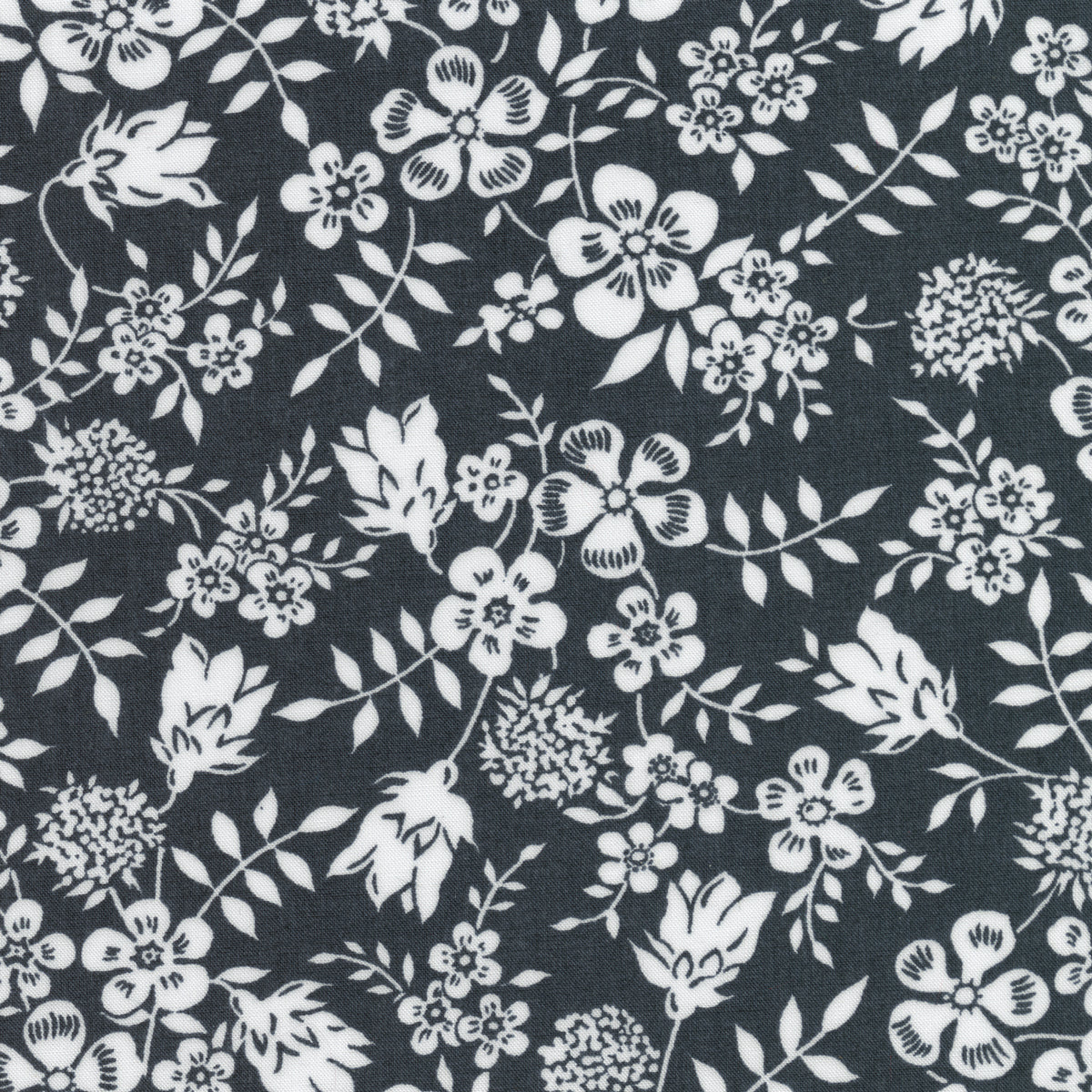 Made-to-Order Fabric in Navy Edenham Shadow Liberty Fabric