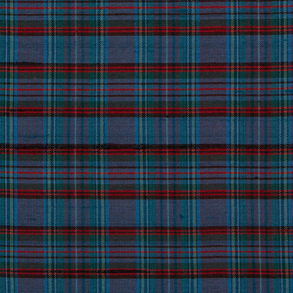 Made-to-Order Fabric in Mini Macbeth Tartan Iridescent Silk Shantung