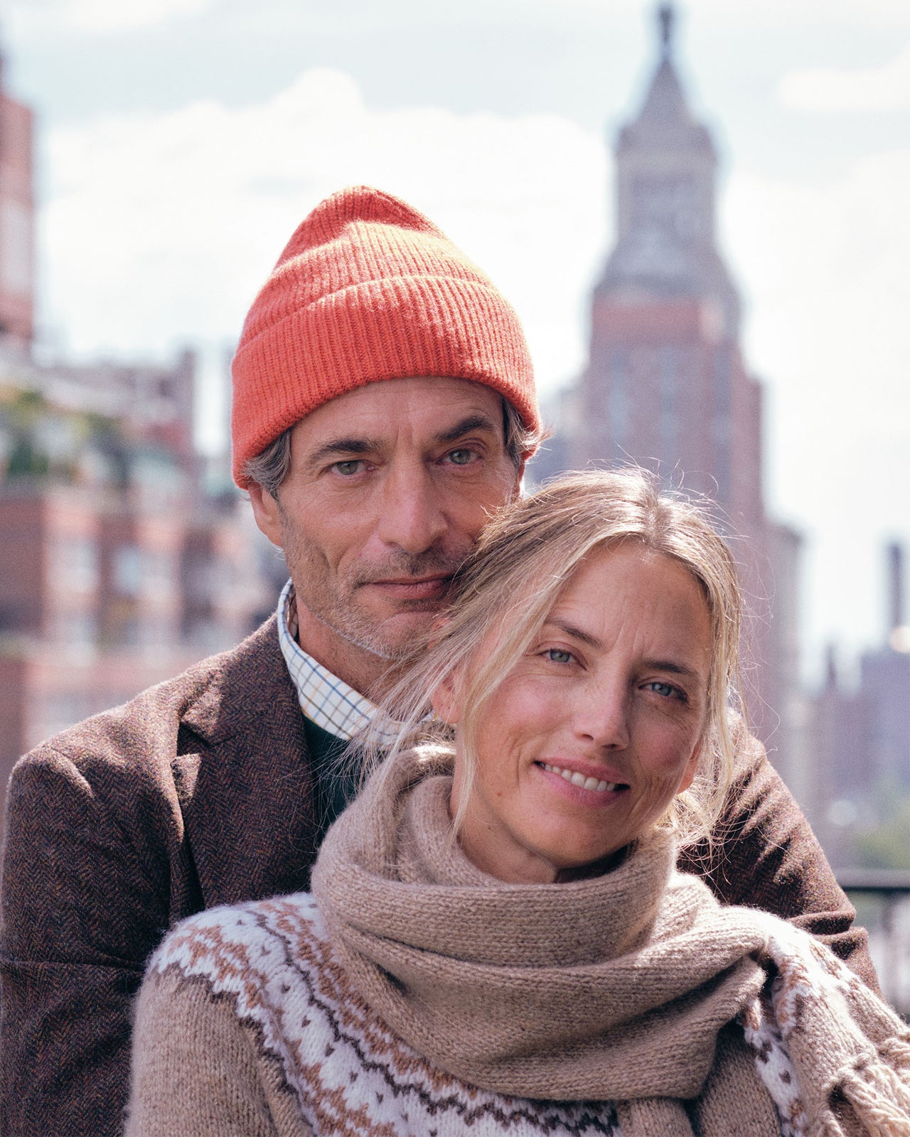 Marge Fair Isle Sweater in Camel Donegal Multi Cashmere