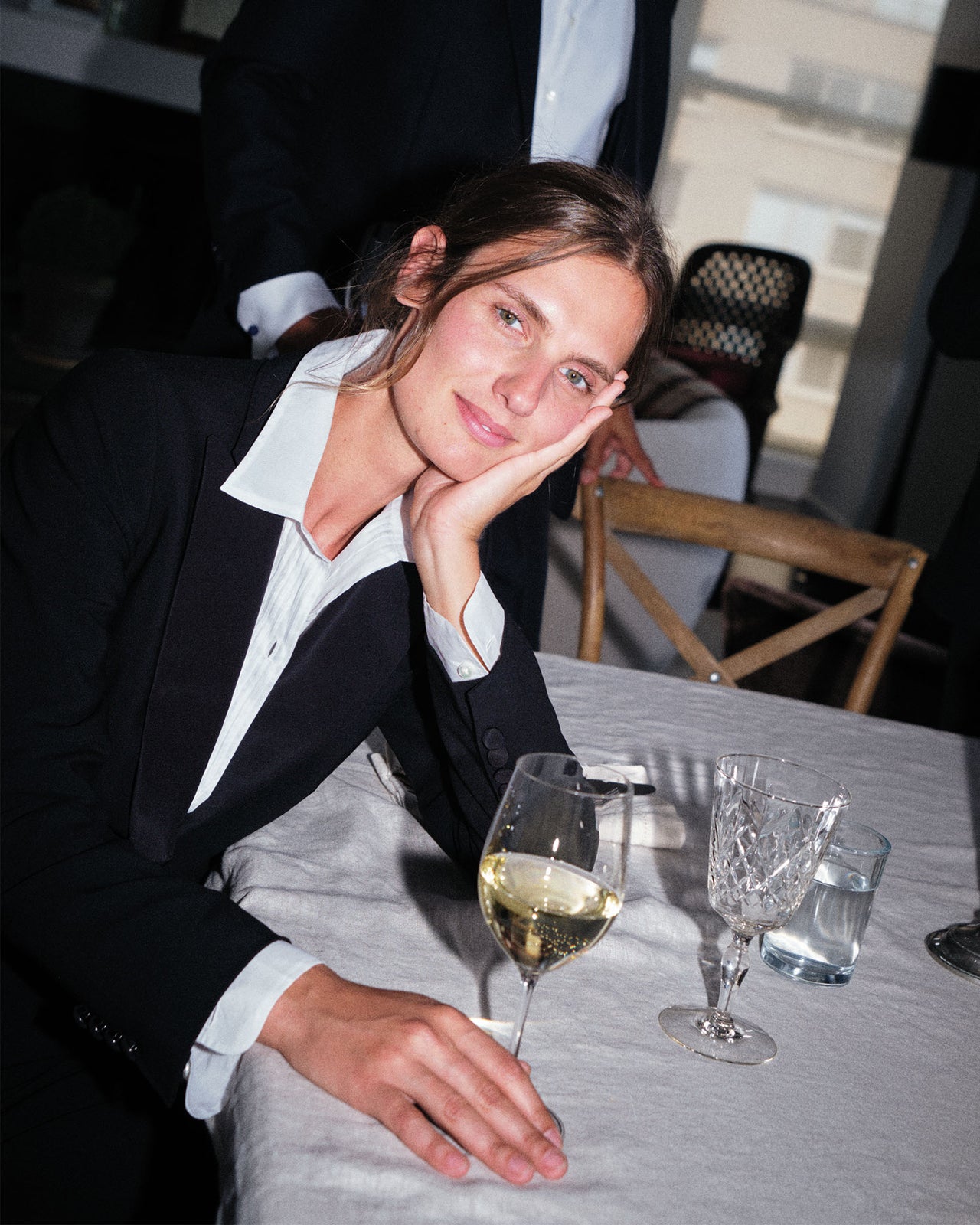 Tuxedo Jacket in Black Wool Barathea