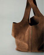 Load image into Gallery viewer, Paola Bucket Bag in Chestnut Suede
