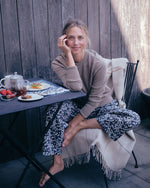 Load image into Gallery viewer, Kit Crewneck Sweater in Heather Mocha Cashmere
