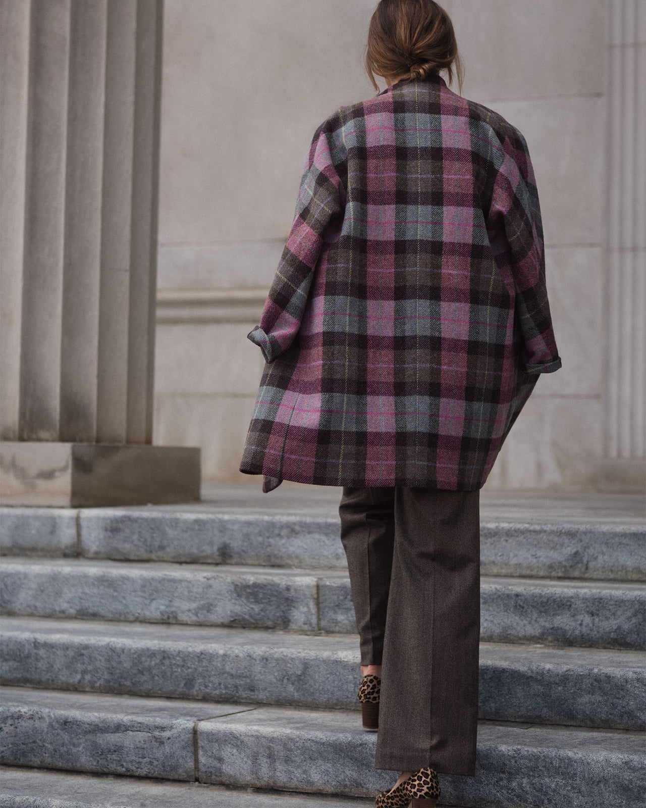 Buckle Heel in Leopard Calf Hair