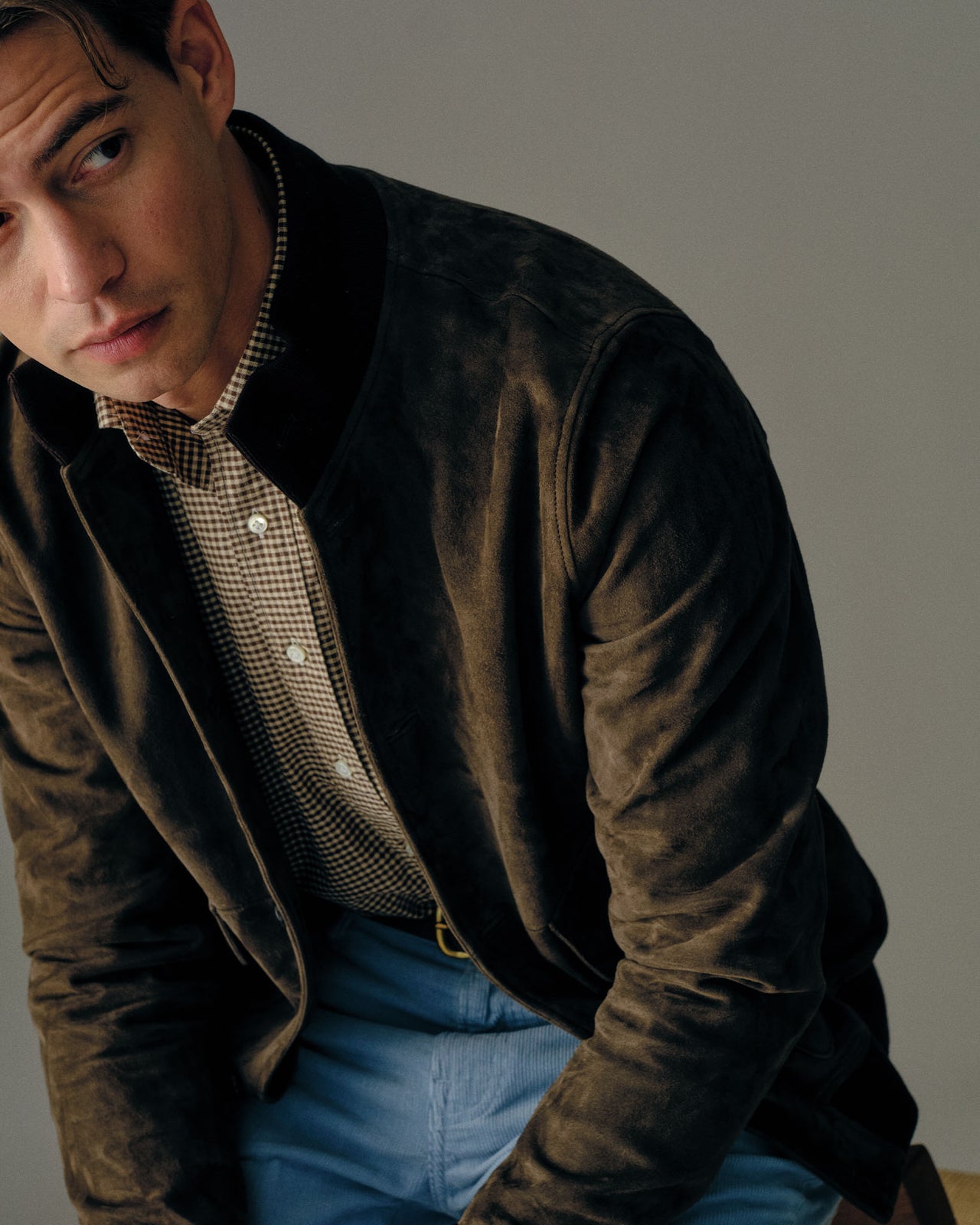 Slim Straight 5-Pocket Pant in Sky Garment-Dyed Corduroy