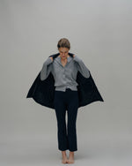 Load image into Gallery viewer, Faye Flare Cropped Pant in Black Ponte Knit
