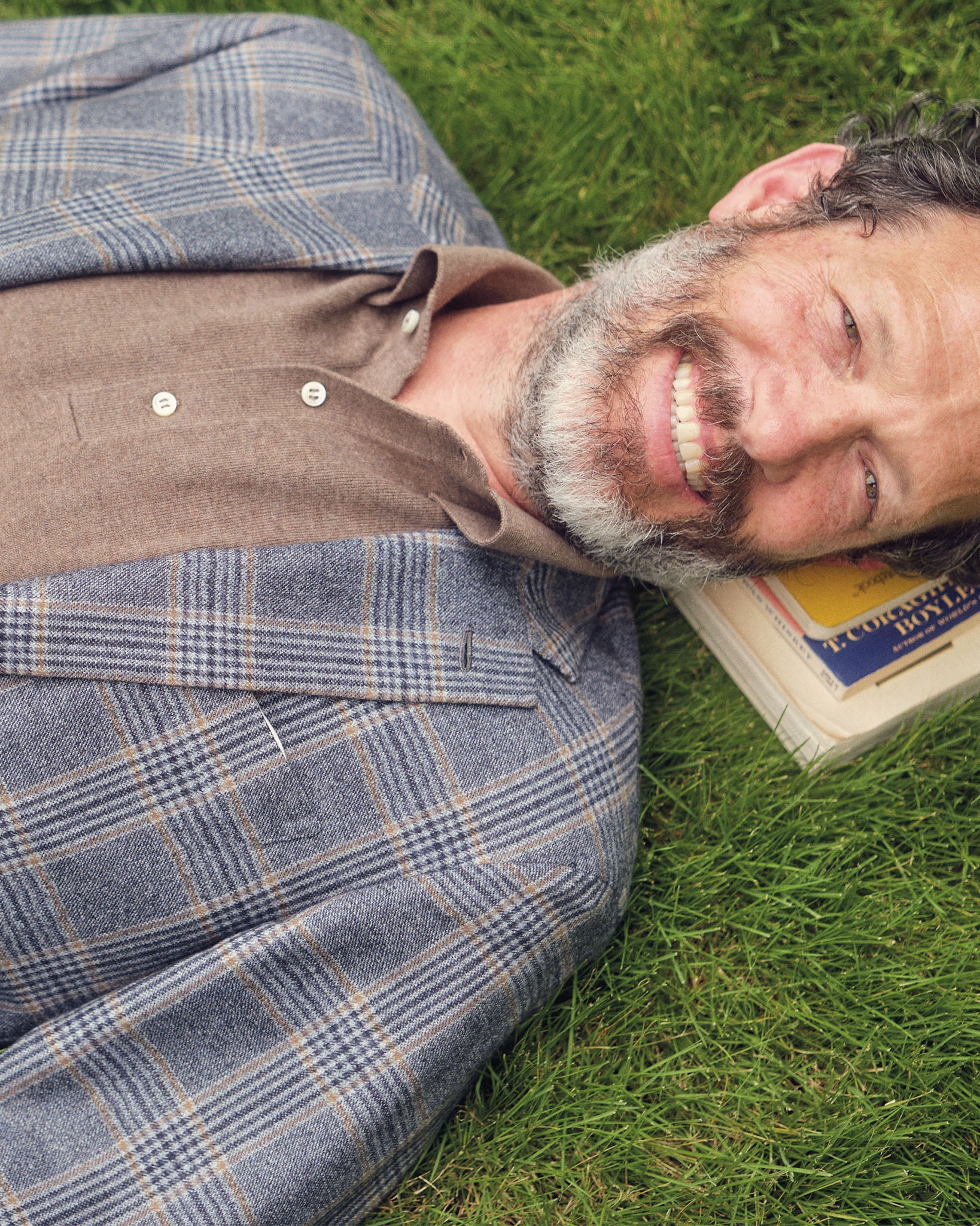 Long-Sleeved Rally Polo Sweater in Feather Taupe Cotton/Cashmere