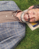 Load image into Gallery viewer, Long-Sleeved Rally Polo Sweater in Feather Taupe Cotton/Cashmere
