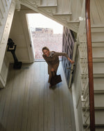 Load image into Gallery viewer, Kit Crewneck Sweater in Heather Mocha Cashmere
