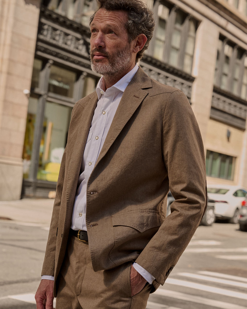 Western Work Shirt in White Poplin