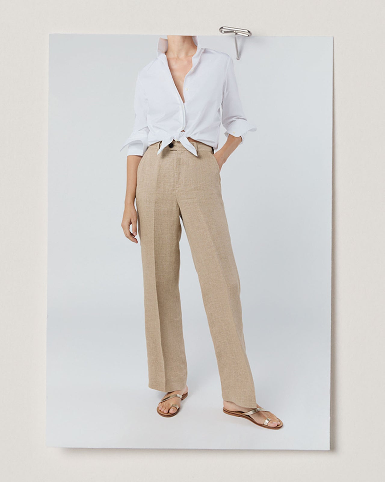 Billie Pant in Flax Linen Twill
