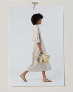 Load image into Gallery viewer, Diagonal Strap Sandal in Platino Leather
