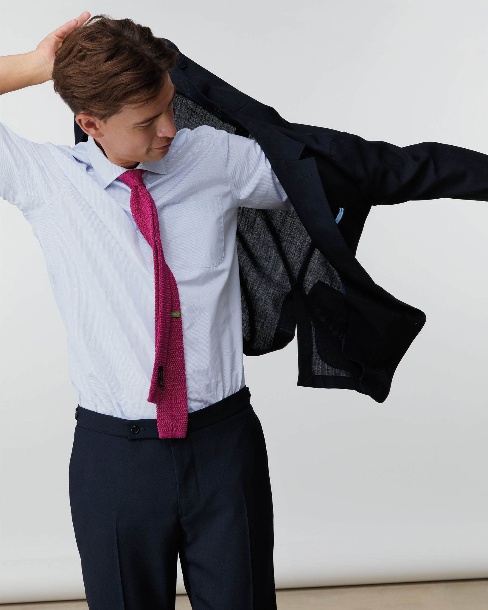 Silk Knit Tie in Fuchsia | Shop Sid Mashburn