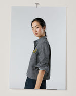Load image into Gallery viewer, Short Chore Jacket in Indigo Railroad Stripe Denim
