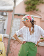 Load image into Gallery viewer, Robin Skirt in Green Stretch Canvas
